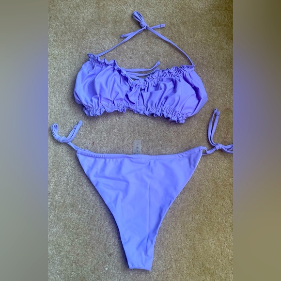 Rhonda Shear Swim 2 Piece Large Purple Bathing Suit Poshmark